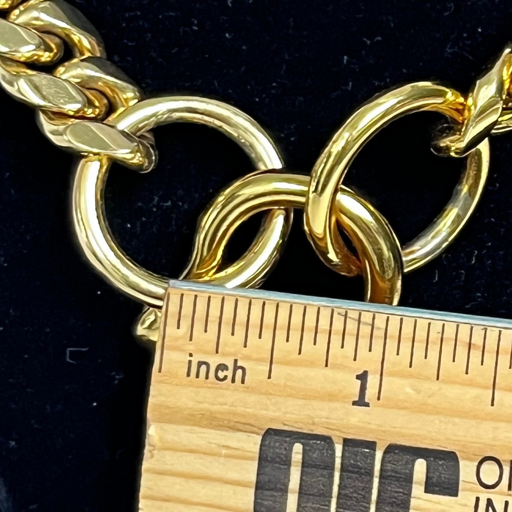 Gold Cuban Link Dog‎ Collar Heavy Duty Chain Pet Jewelry 18.5 Inch
